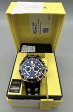 Invicta Men's Watch 6981 Pro Diver Black Dial Gold Tone Chronograph Rubber NIB64