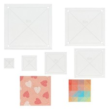 Quilting Template Acrylic Clear Square Templates 0.98 to 5.91 Inch 6 PCS Set