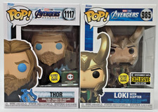 Funko Pop! Chalice Exclusive Avengers Thor #1117 & EE Loki #985 GITD Set of 2