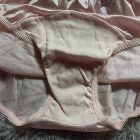 Shiny Nylon Cotillion Granny Panties Size 6 Light Pink NWT Cotton Gusset