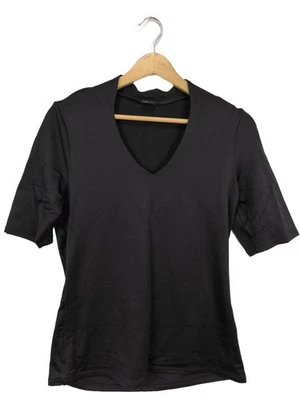 S.OLIVER T-shirt col en V Dames Haut T EU 42 noir style décontracté - Photo 1/4