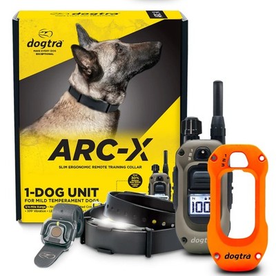 Dogtra ARC-X + 1 Hansdfree + X-Shield - Orange - 3/4-Mile Range,3-Dog Expandable