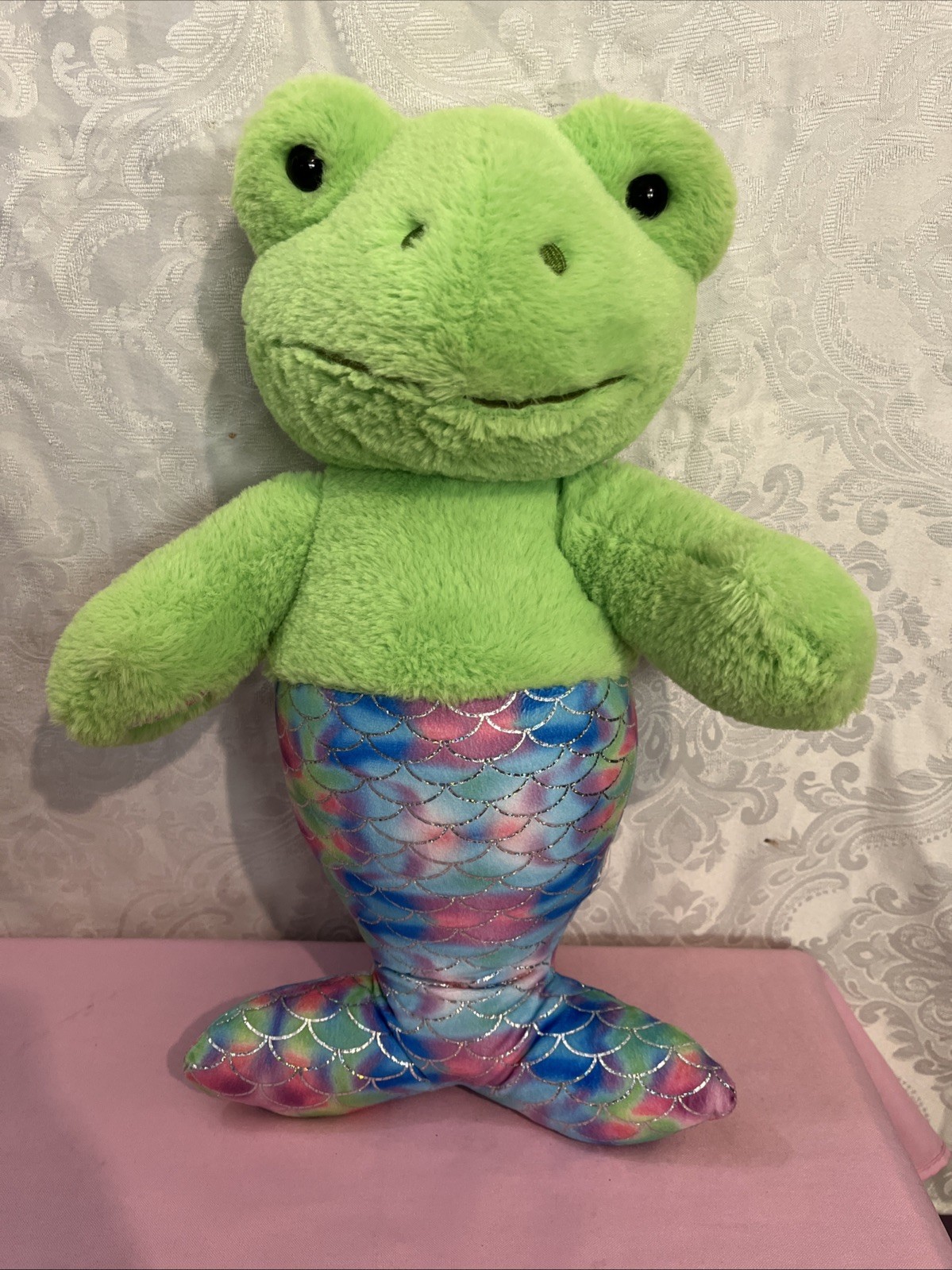Build A Bear BAB Merfrog FrogMaid Smiling Frog Mermaid Plush Stuffed Animal Toy