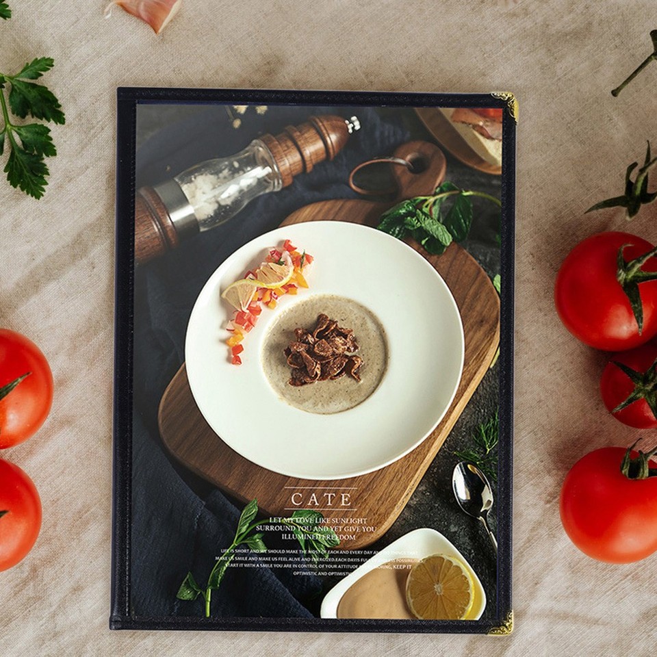 3 Pcs Restaurant Menu Cover Covers Book Transparent Recipe Holder ...