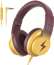Wired Kids Headphones with Microphone, 85Db Safe Volume