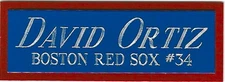 DAVID ORTIZ RED SOX NAMEPLATE FOR AUTOGRAPHED SIGNED Baseball Display CUBE CASE