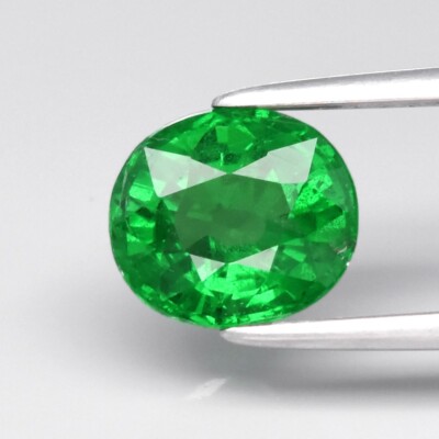 1,56 kt 7 x 6,3 mm ovaler natürlicher grüner Tsavorit Granat, Tansania