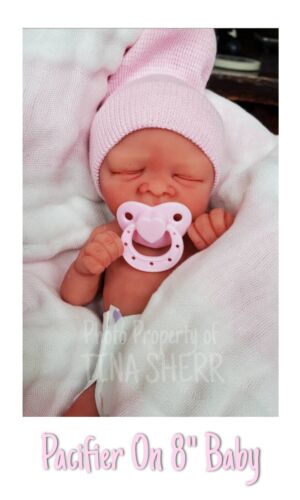 PINK Micro Preemie Pacifier w/Custom Nipple For Silicone Babies! - Picture 3 of 11