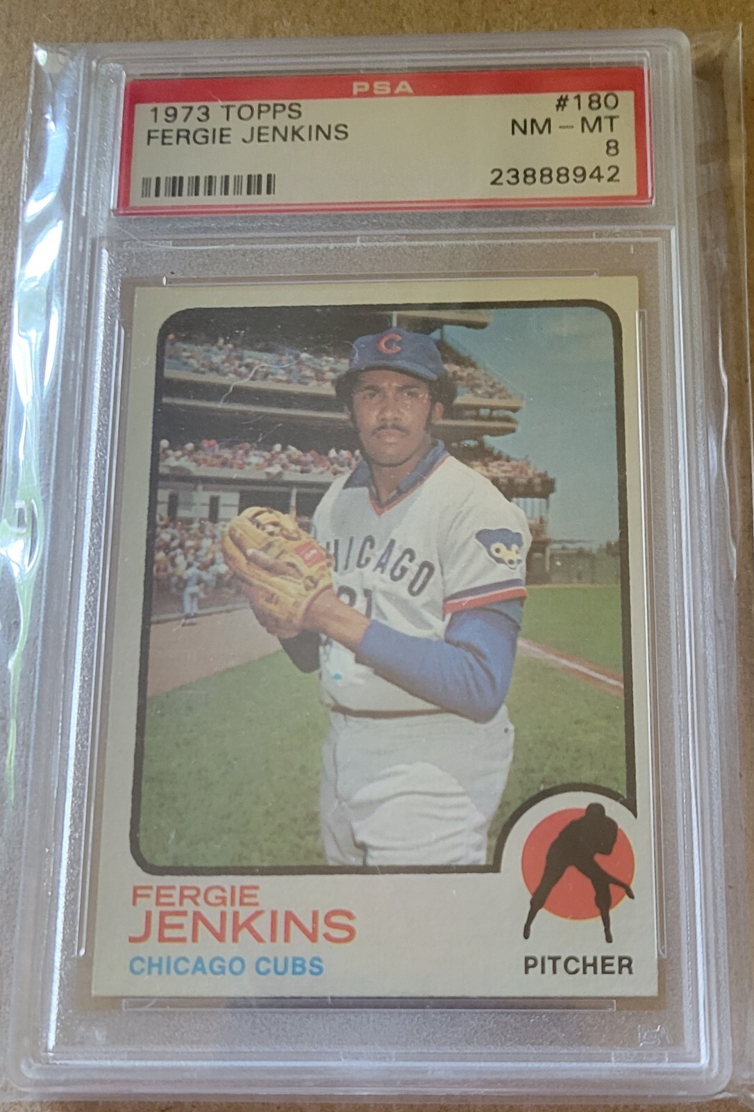 1973 Topps #180 Fergie Jenkins NM-MT  (PSA 8) HOF