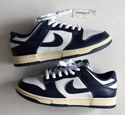 Nike Dunk Low Vintage Navy Villanova 2022 Womens 10.5/Men's Shoe Size 9 Used