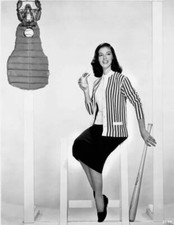 Italian-born actress Pier Angeli dresses for a baseball game ci - 1956 Old Photo