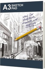 A3 Sketch Pad Book Artists Sketchpad Kids Children Drawing Coloring Portrait
