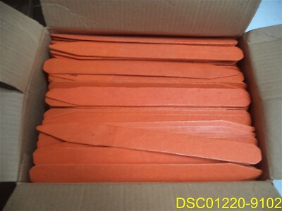 250 Pack: 12'' X 1-1/8'' x 0.10'' Coated Orange Wood Sticks RRG12118C2 8FR51