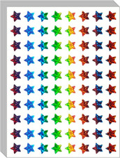 2400Pcs Small Star Stickers for Kids Reward, 30 Sheets Holographic Glitter Color