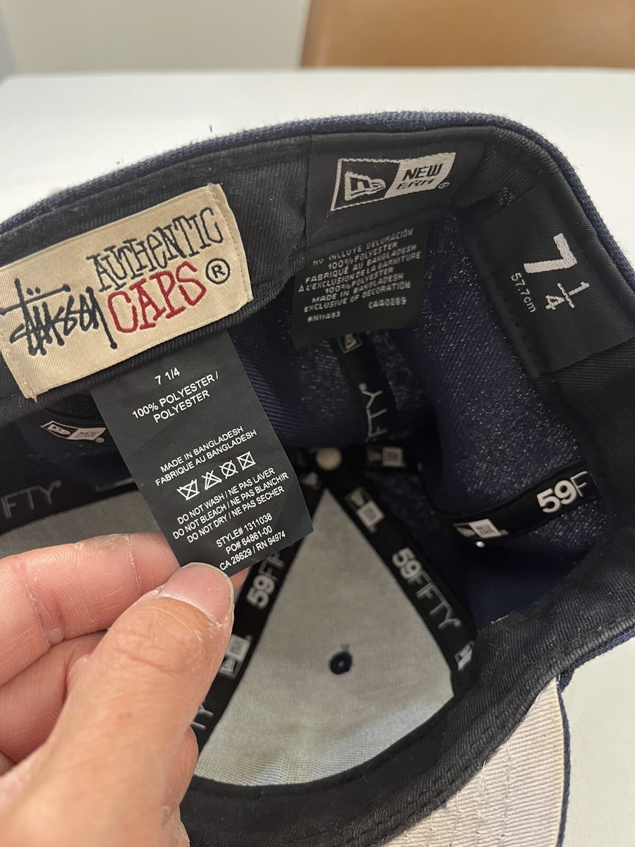 Stussy S 59Fifty New Era Fitted Cap Size 7 1/4 Navy Blue Stussy S 59Fifty New Era Fitted Cap Size 7 1/4 Navy Blue