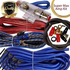 Complete 1500W 8 Gauge Car Amplifier Installation Wiring Kit Amp PK3 8 Ga Blue