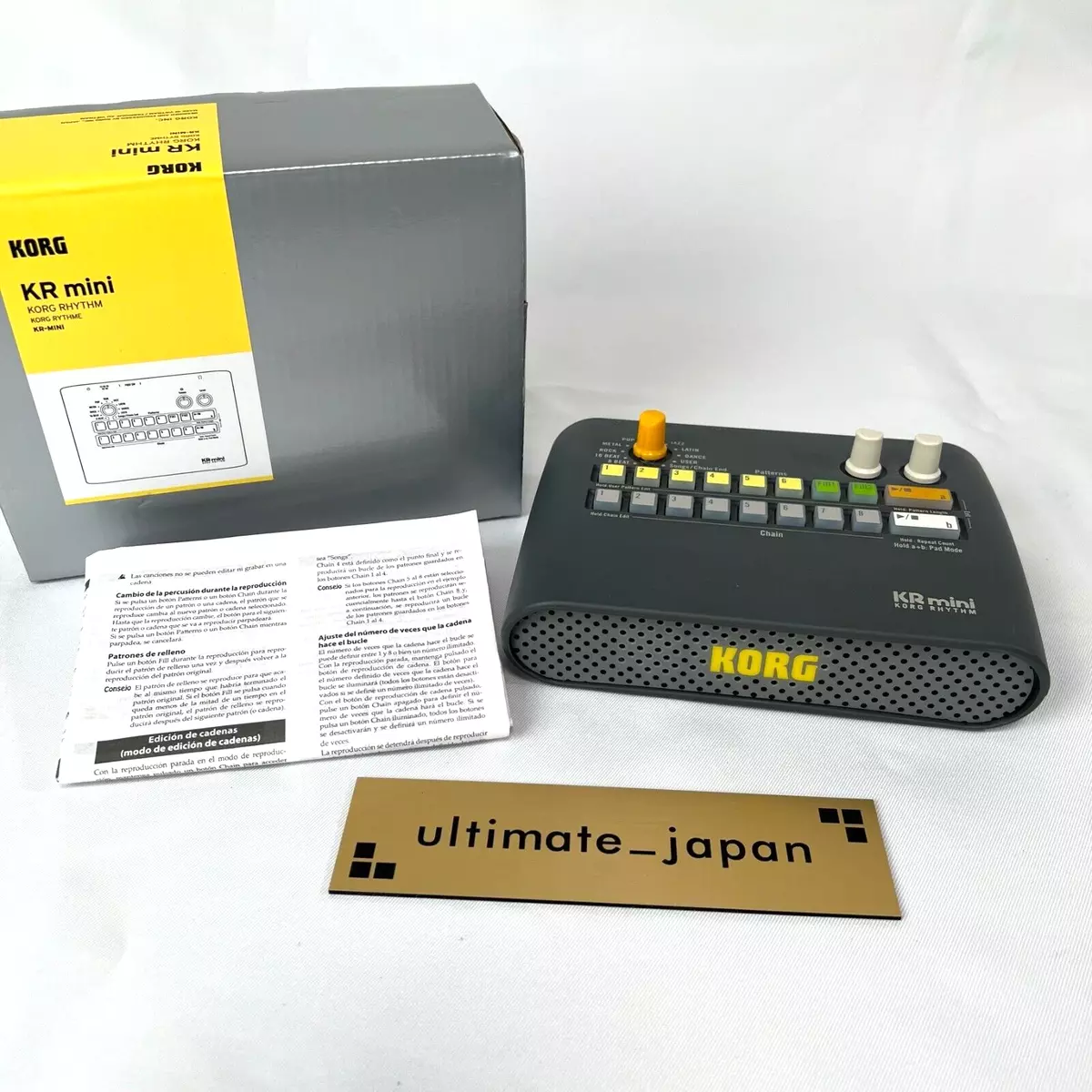 Korg KR Mini Drum Rhythm machine w Box Free Shipping from Japan