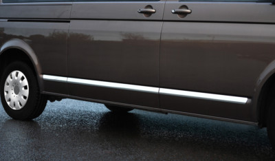 Chrome Side Door Trim Set Covers To Fit LWB Volkswagen Caravelle (2016