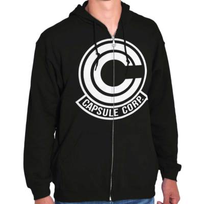 Funny Anime Joke Manga Capsule Corp Humor Sweatshirt Zip Up Hoodie Men Women