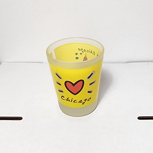 Chicago Skyline Heart Love Sears Tower Buildings Souviner Shot Glass - Picture 2 of 6