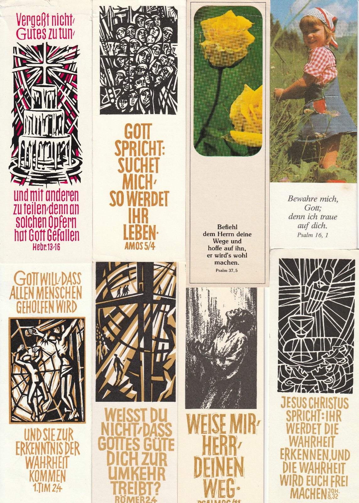 christliche Lesezeichen aus DDR-Zeiten