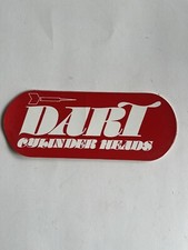 Original Vintage Nos Dart Cylinder Heads Sticker 3x7.5 5t