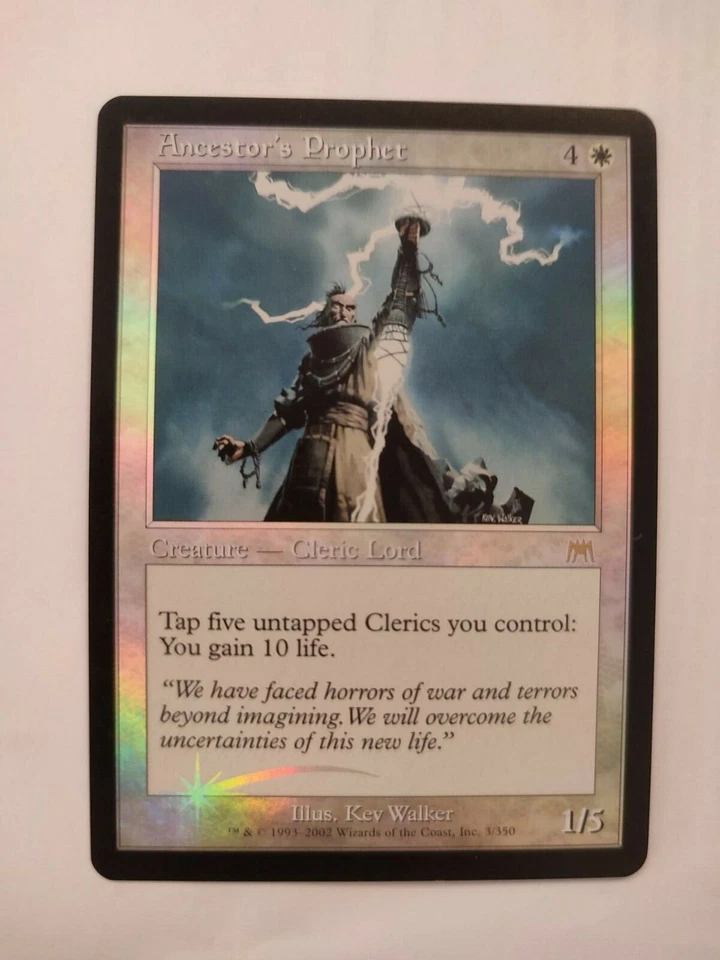 MTG FOIL ONSLAUGHT ANCESTOR'S PROPHET NM MAGIC THE GATHERING CREATURE RARE WHITE - Image 4 of 4