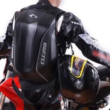 Mochila de motocicleta carcasa dura flujo de aire pista conducción sigilosa sin arrastre mochila
