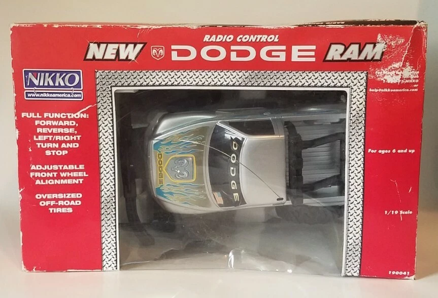 Nikko Radio Control Dodge Ram 1500 Truck Silver 1/19 Scale Off Road *NEW* Sealed - Image 4 of 4