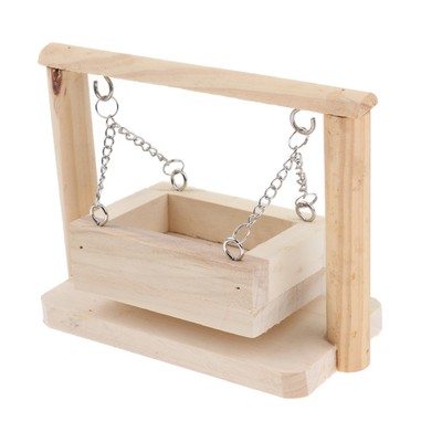 small wooden swing