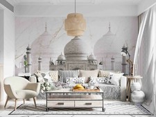 3D India Architecture Taj Mahal Self-adhesive Removable Wallpaper Murals Wall