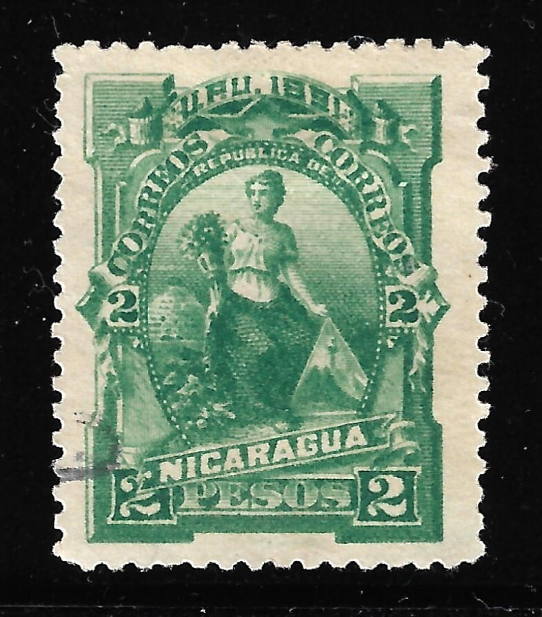 Nicaragua Scott 37 VF Used Issued 1891.