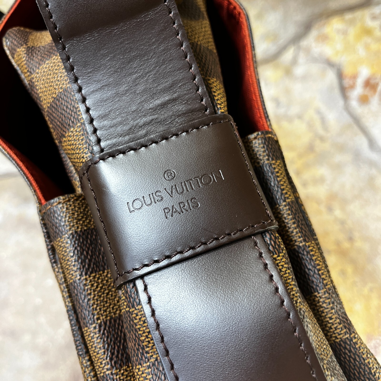 Louis Vuitton Naviglio Daimer Ebene Crossbody / Shoulder Bag Brown Messenger Bag thumbnail 9