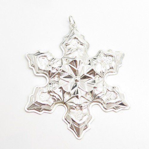 925 Sterling Silver Vintage 1975 Gorham Snowflake Ornament - Picture 4 of 6
