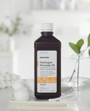 McKesson Antiseptic Hydrogen Peroxide 16 oz. Bottle Topical Liquid 3 Strength