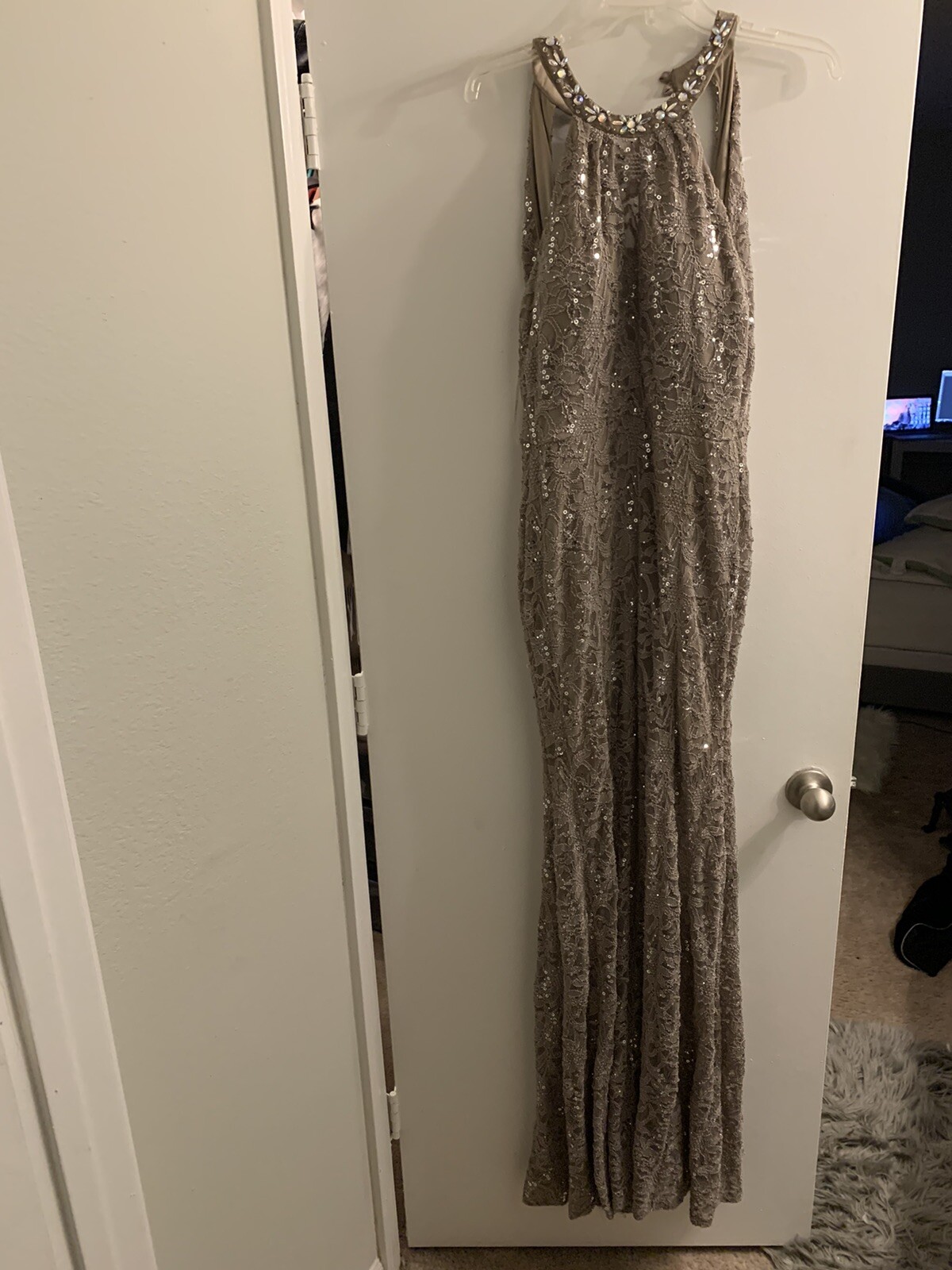 Brown Sequin Gown Gem