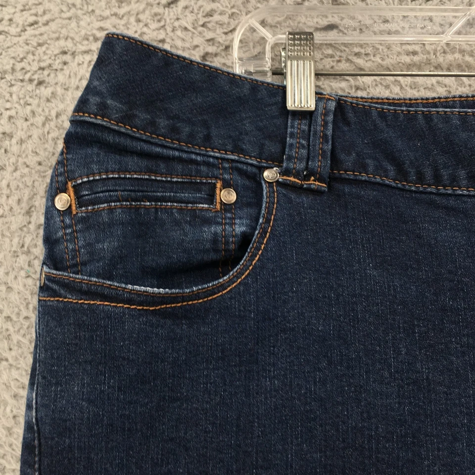 Lane Bryant Slim Bootcut Jeans Womens 24 Average (actual 44x32) Blue Denim Zip - Image 4 of 4