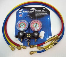 57336 Mastercool A/C HVAC  Refrigeration Manifold w 36" Ball Charging Hoses