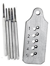 Earring SCREW PLATE with 5 TAPS bp74