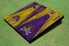 East Carolina University Alternating Wood Look Triangle Cornhole Boards