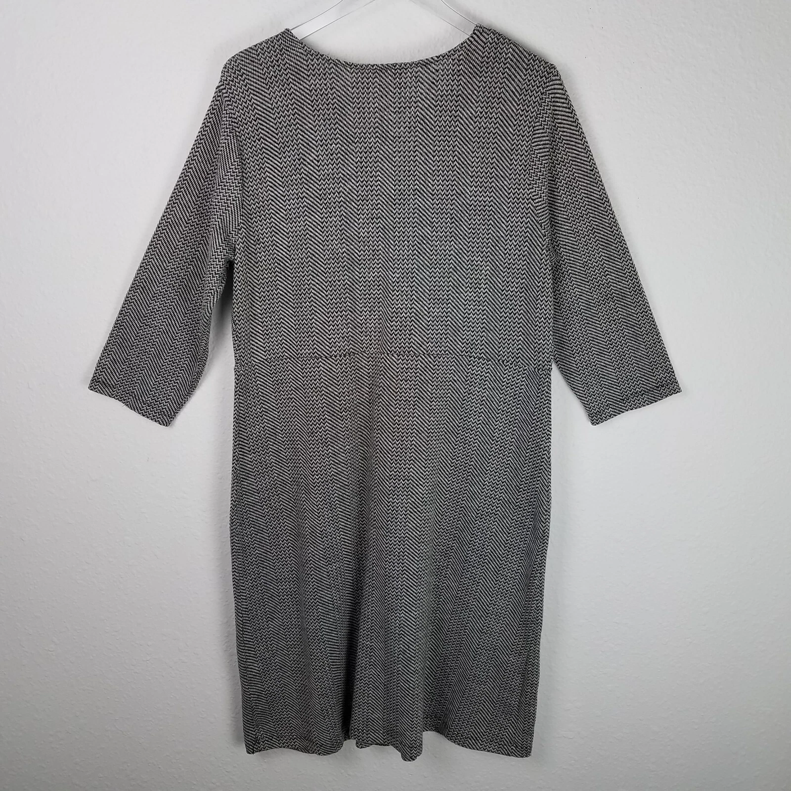 VETEMENTS Abito CHRISTOPHER&BANKS XL B N a quadri con pied de poule lunghezza ginocchio