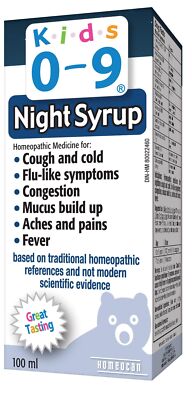 Kids 0-9 Nighttime Syrup 100ml - Provides Relief for Dry Cough & Congestion M...
