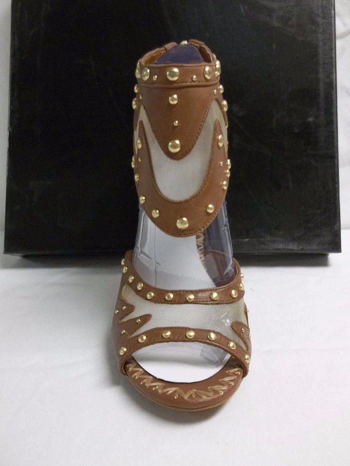 Nuevos zapatos para mujer Boutique 9 talla 7,5 M Tysha de cuero coñac punta abierta Foto 2 de 4