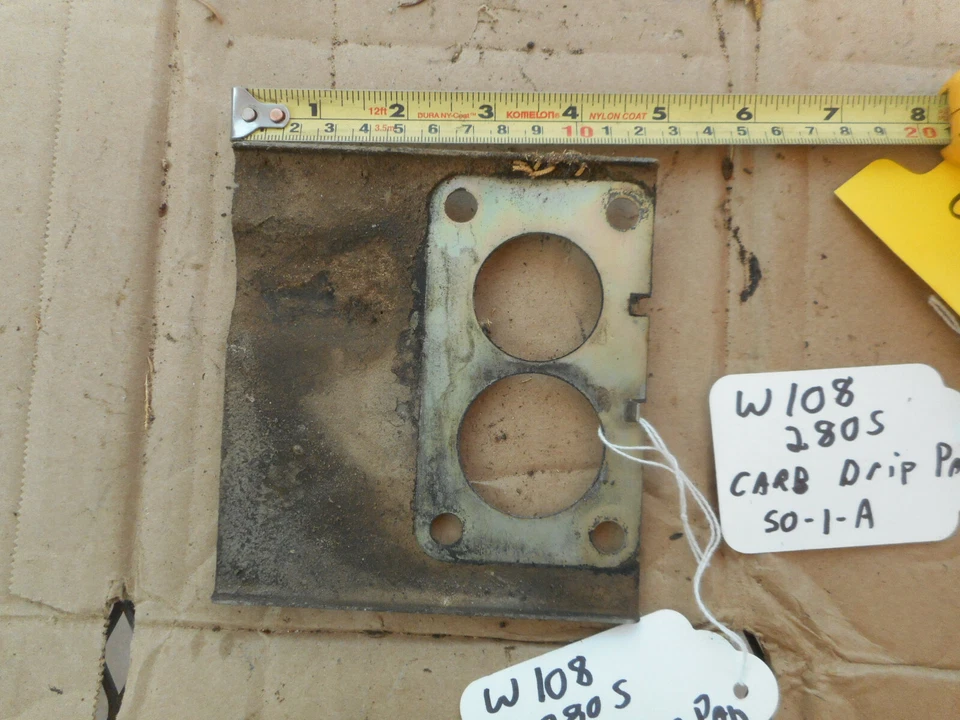 1969 Mercedes Benz W108 M130 M180 280 250 220 230 280S 220S Carburetor Drip Pan Foto 3 de 4