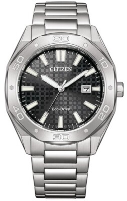 Citizen Eco-Drive Black Dial 100m Stainless Steel Men's Watch