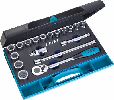 HAZET Socket set 932/18 Square, hollow 12.5 mm (1/2 inch) Outside