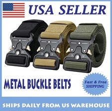 MEN Casual Military Tactical Army Adjustable Quick Release Belts Pants Waistband