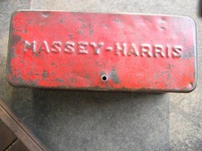 Antique Massey-harris Tractor Tool Box With Wood Bottom