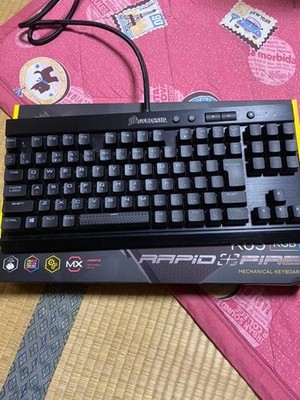CORSAIR K65 RGB RAPIDFIRE TKL JP Silver Switch Mechanical Keyboard Used