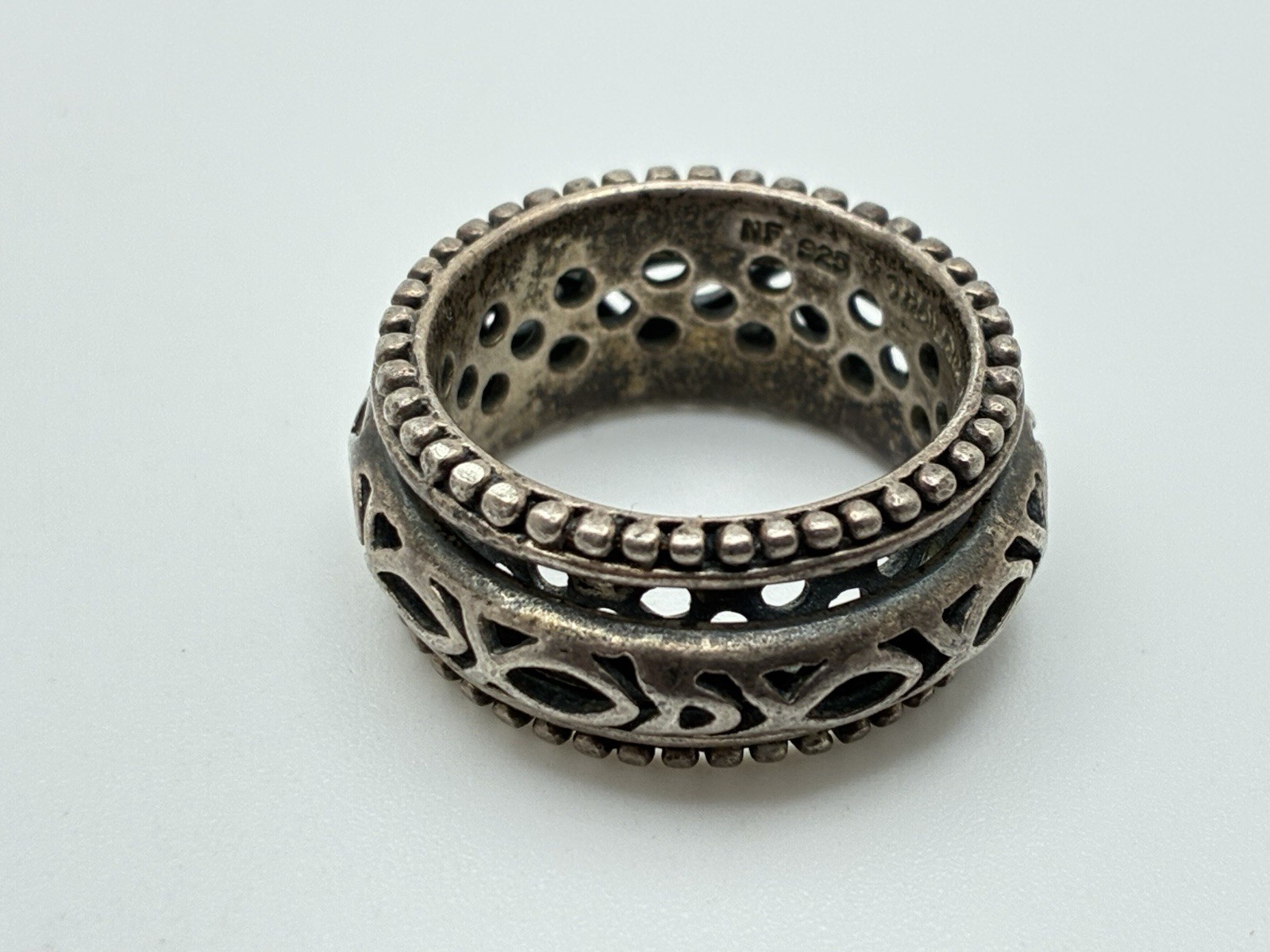 Spinner Ring Sterling Silver Signed Thailand VTG … - image 5